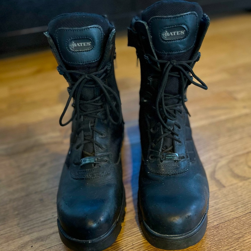 Bates E02263 8in Men's Black Tactical Sport Composite Toe Side Zip Boot sz 11.5